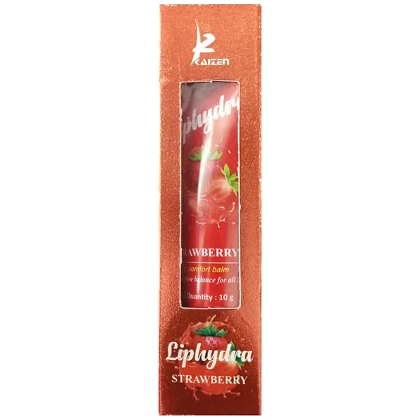 Liphydra Strawberry Flavour Lip Balm, 10 gm