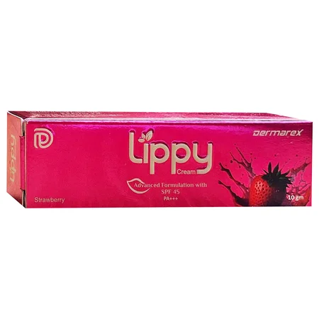 Lippy SPF45 PA+ Strawberry Cream, 10 gm