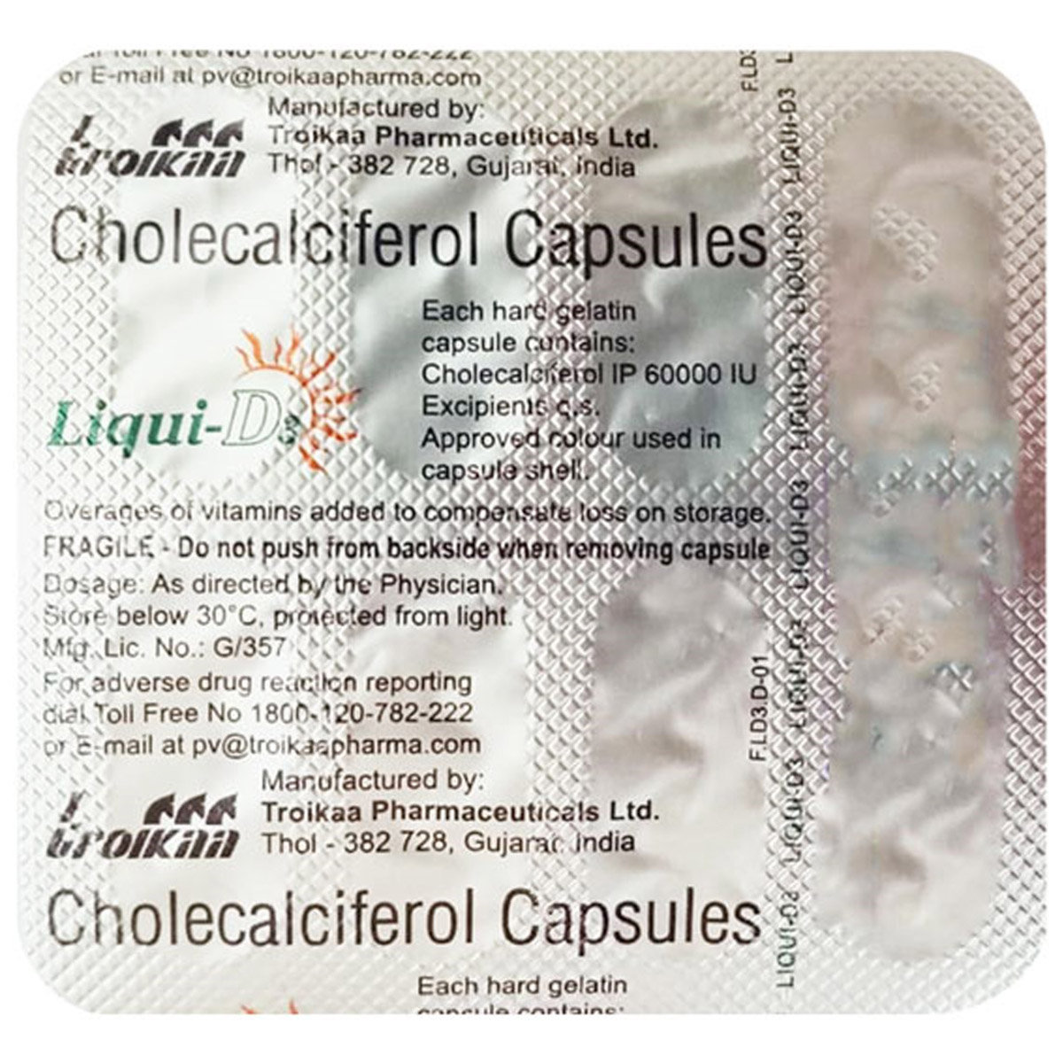 Liqui-D3 Capsule 8's, Pack of 8 Liqui-D3 Capsule 8's, Pack of 8