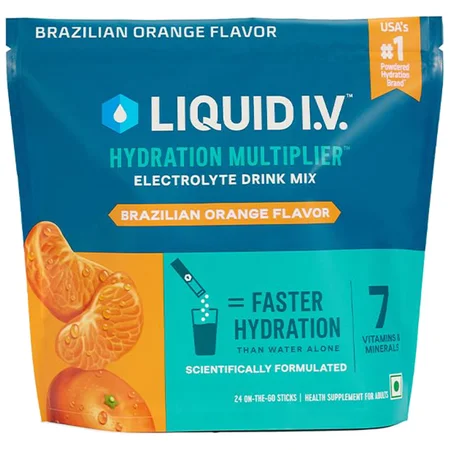 Liquid I.V. Brazilian Orange Flavour Electrolyte Drink, 48 gm (3 x 16 gm)