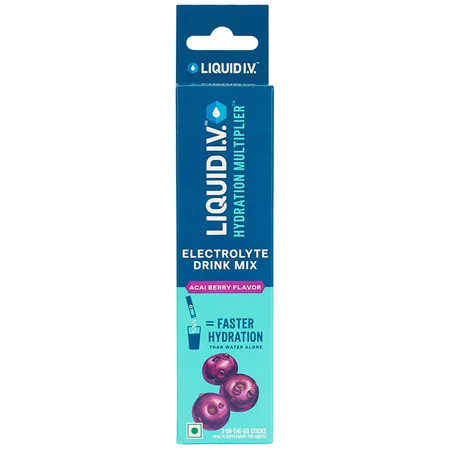 Liquid I.V. Acai Berry Flavour Electrolyte Drink, 48 gm (3 x 16 gm)