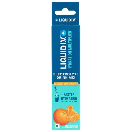 Liquid I.V. Brazilian Orange Flavour Electrolyte Drink, 48 gm (3 x 16 gm)