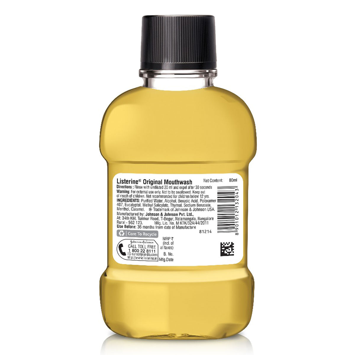 Listerine Original Mouthwash, 80 ml Price, Uses, Side Effects