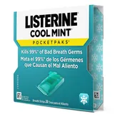 Listerine Cool Mint Pocket Paks Breath Freshener Strips, 24 Count, Pack of 1