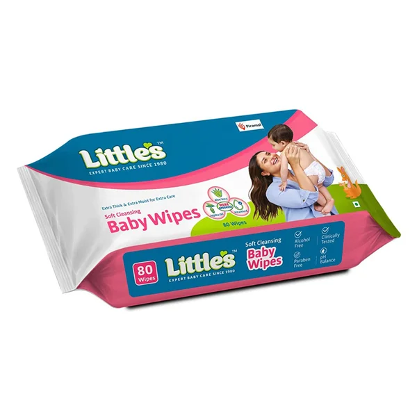 Little's Soft Cleansing Baby Wipes, 80 Units, Pack of 1