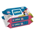 Little's Soft Cleansing Baby Wipes Lid, 160 (2x80) Units