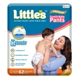Little's Premium Comfy Baby Diaper Pants Large, 62 Count
