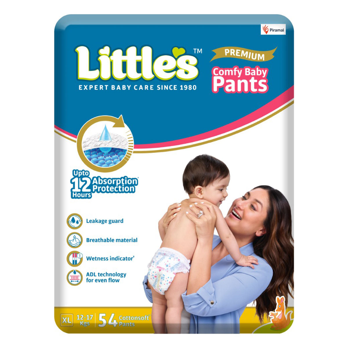 Buy Little's Premium Comfy Baby Diaper Pants XL, 54 Count Online