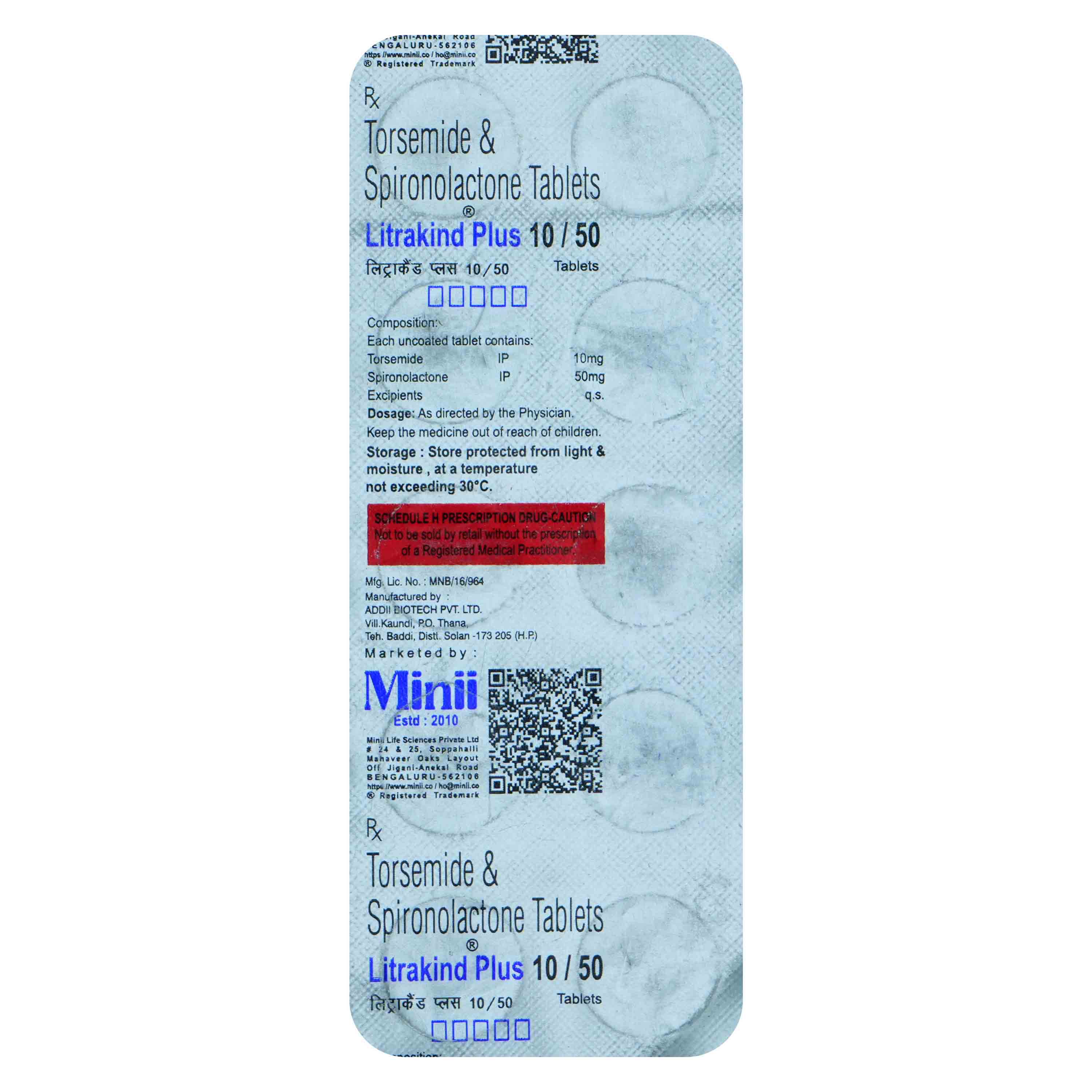 Litrakind Plus 10/50 Tablet 10's, Pack of 10 Litrakind Plus 10/50 Tablet 10's, Pack of 10