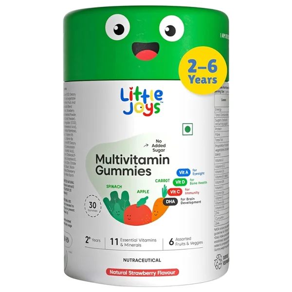 Little Joys 2+ Years Strawberry Flavor MultiVitamin Gummies, 30 Count, Pack of 1