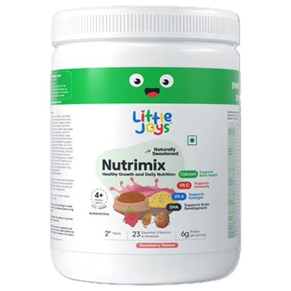 Little Joys 2+ Years Nutrimix Strawberry Flavour Nutrition Powder, 350 gm Jar 