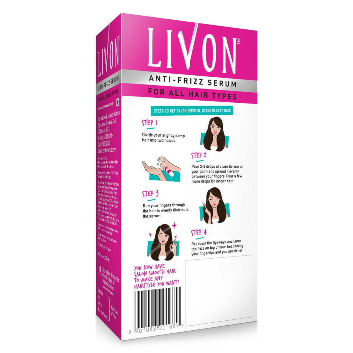 Livon Hair Serum For Soft, Silky & Shiny Hair 50ml : Amazon.co.uk: Beauty