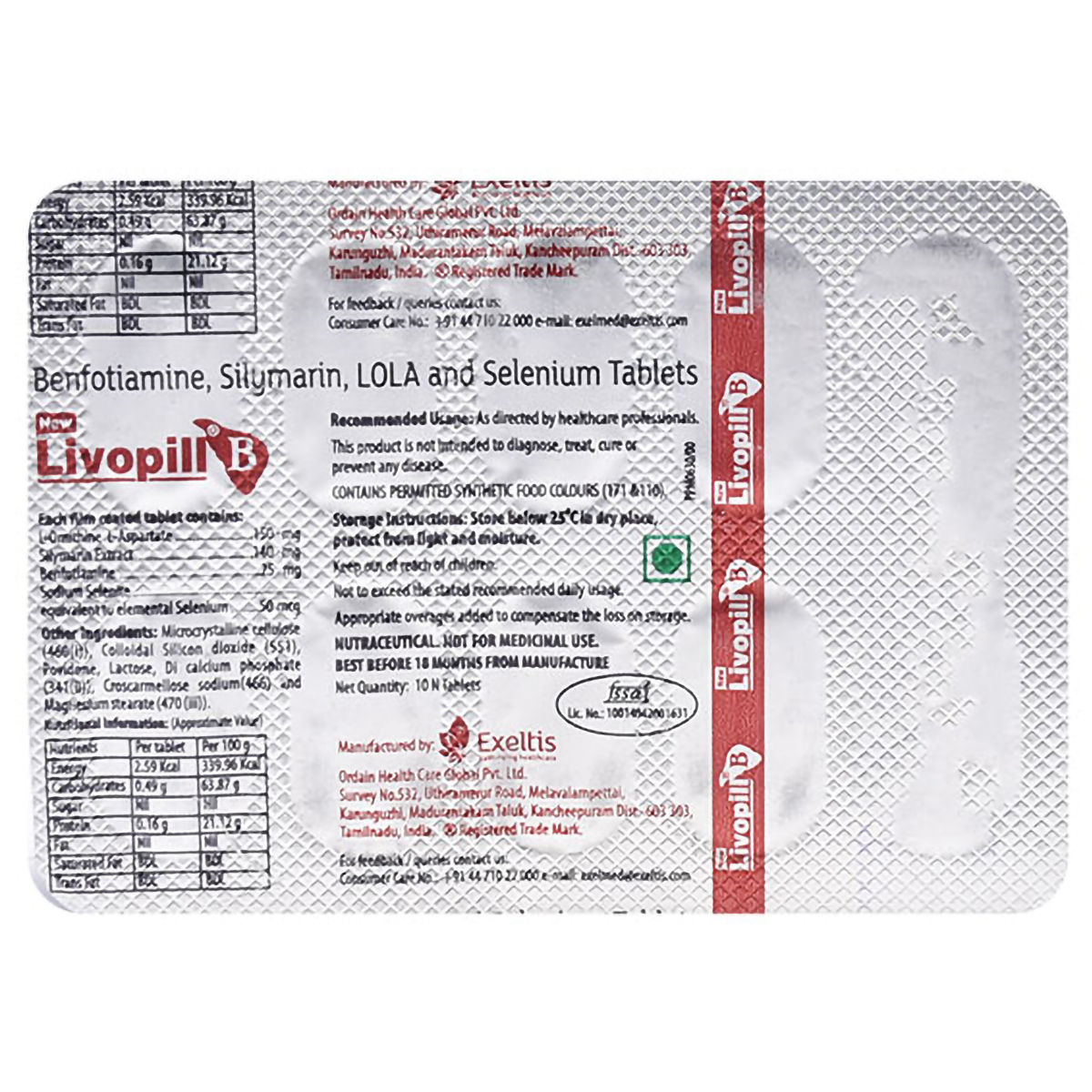 Buy Livopill B Tablet 10's Online