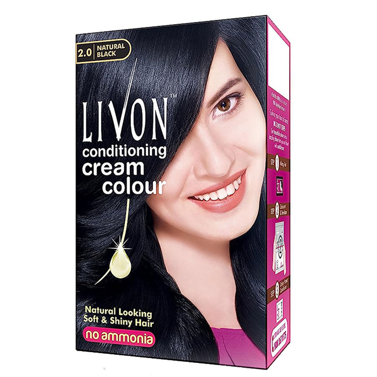 Buy Livon Natural Black Color Conditioning Cream, 30 ml Online