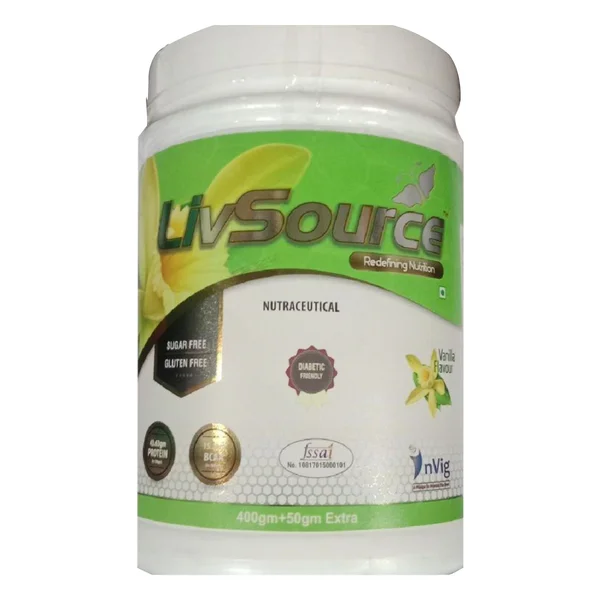 LivSource Vanilla Powder 400 gm, Pack of 1