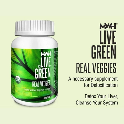 Live Green Real Veggies 60'S, Pack of 1 Tablet