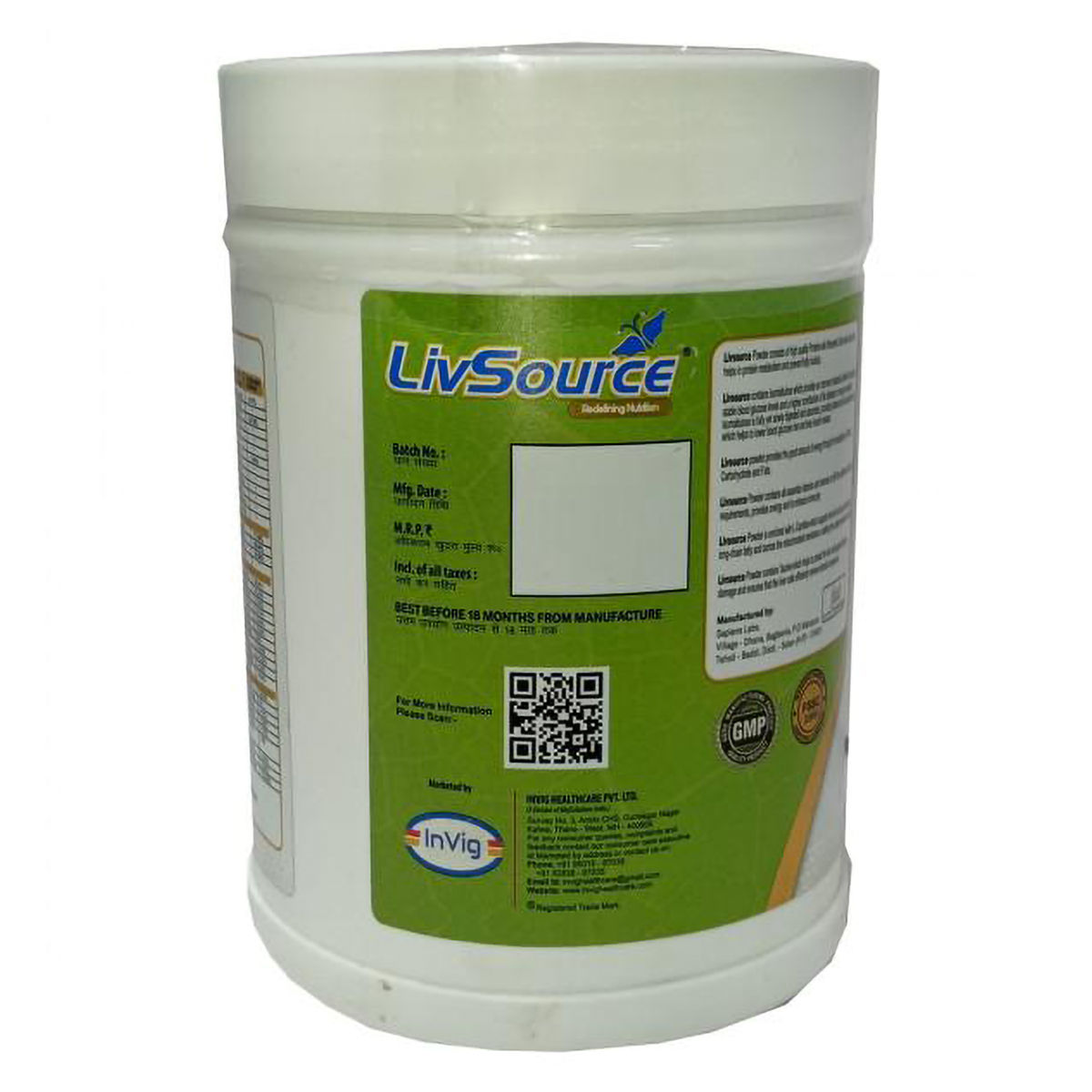 Livsource Sugar Free Vanilla Flavour Powder 450 gm Price, Uses, Side
