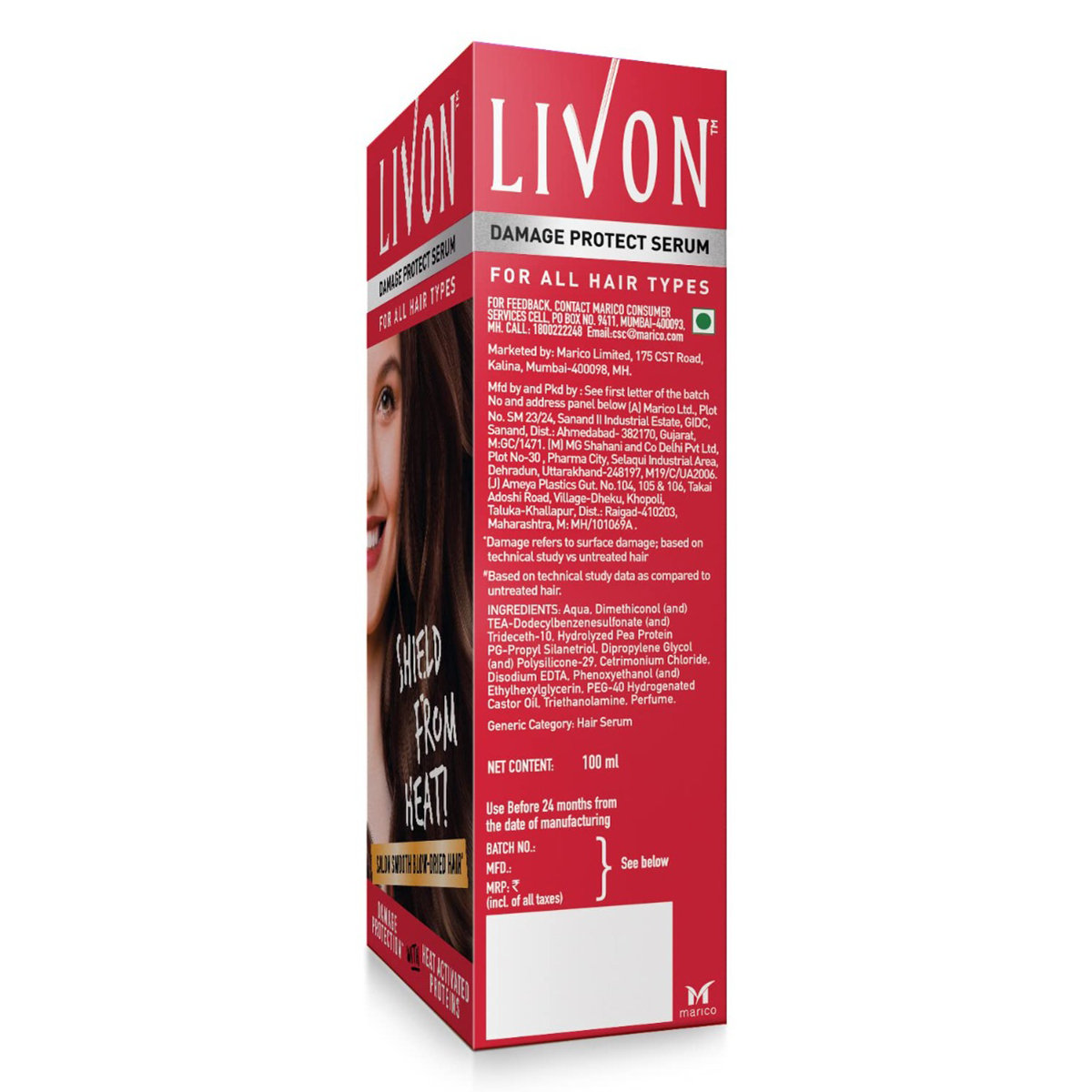 Livon Damage Protect Hair Serum, 100 ml, Pack of 1 Livon Damage Protect Hair Serum, 100 ml, Pack of 1