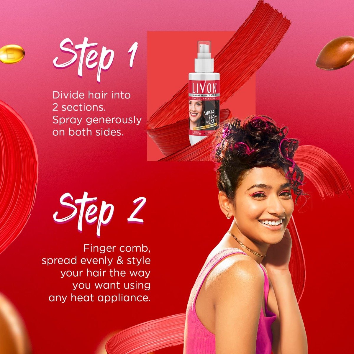 Livon Damage Protect Hair Serum, 100 ml, Pack of 1 Livon Damage Protect Hair Serum, 100 ml, Pack of 1