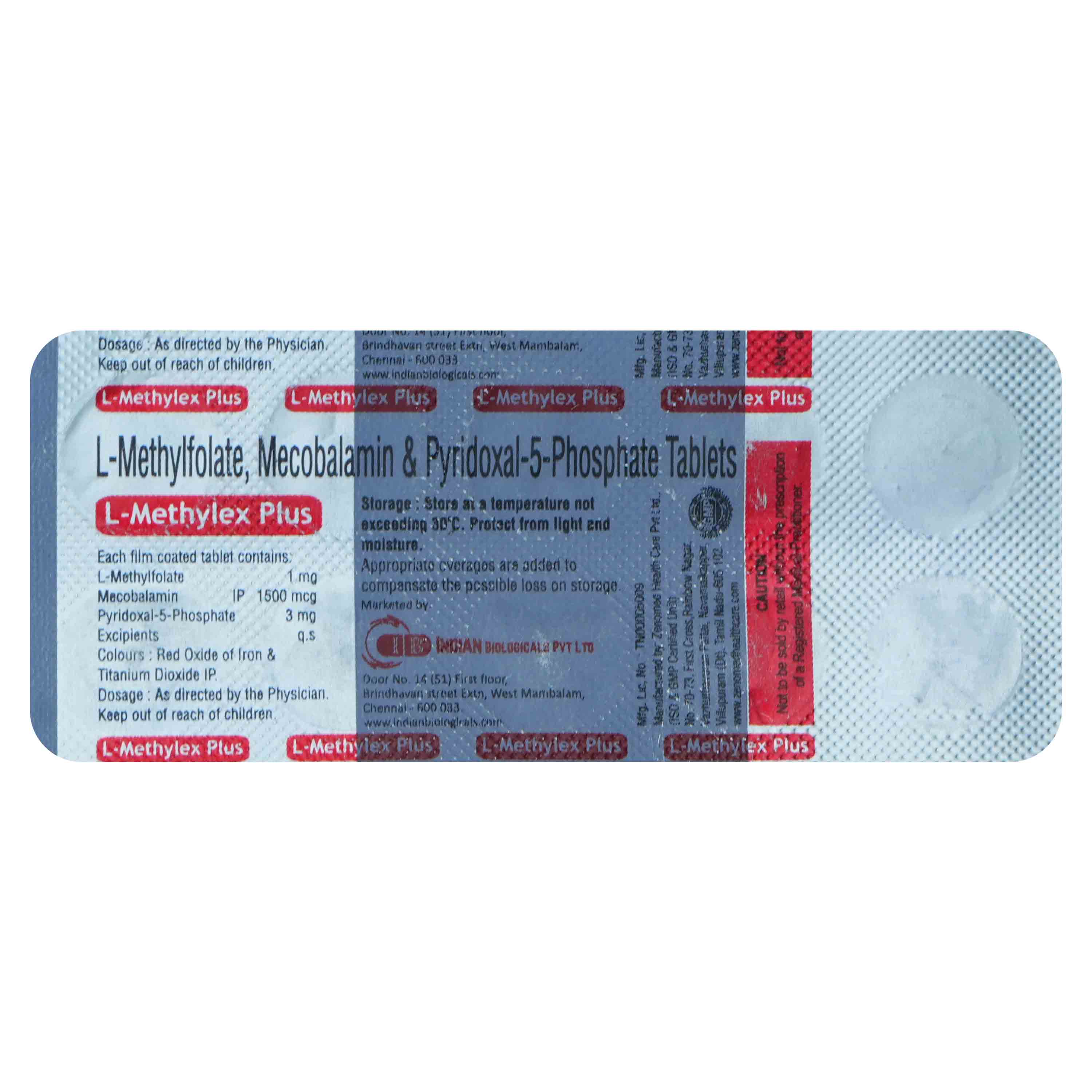 L-Methylex Plus Tablet 10's, Pack of 10 L-Methylex Plus Tablet 10's, Pack of 10