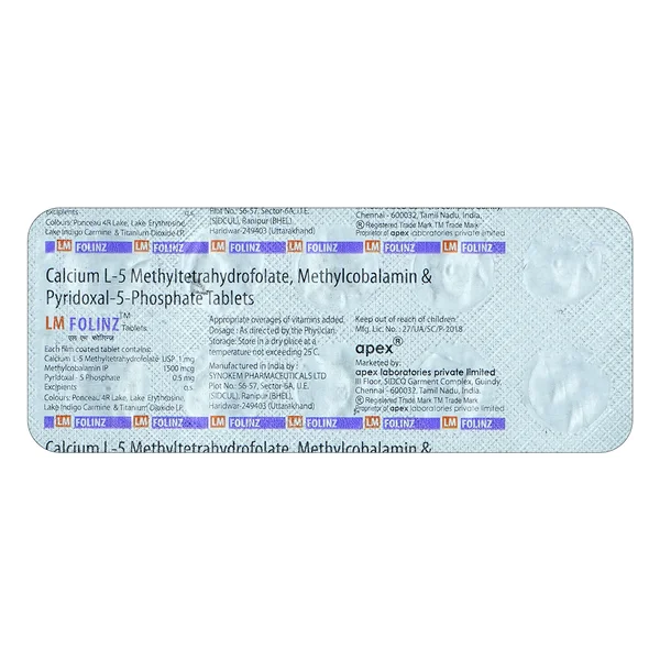 LM Folinz Tablet 10's, Pack of 10