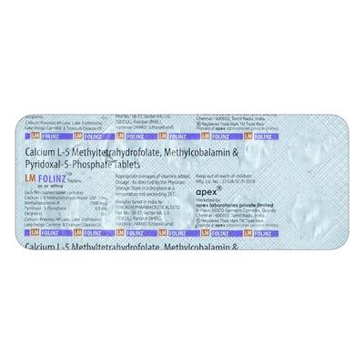 LM Folinz Tablet 10's, Pack of 10 TABLETS