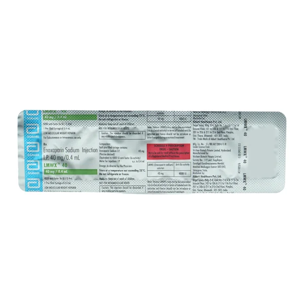 Lmwx 40 Injection 0.4 ml