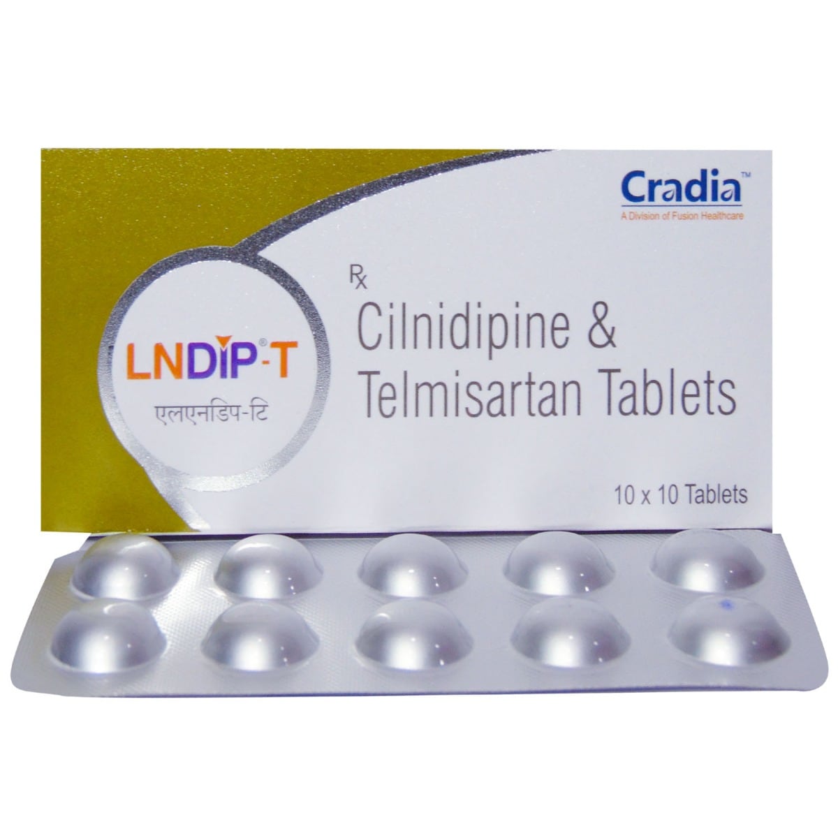 Lndip-T 10 mg /40 mg Tablet 10's, Pack of 10 TabletS Lndip-T 10 mg /40 mg Tablet 10's, Pack of 10 TabletS