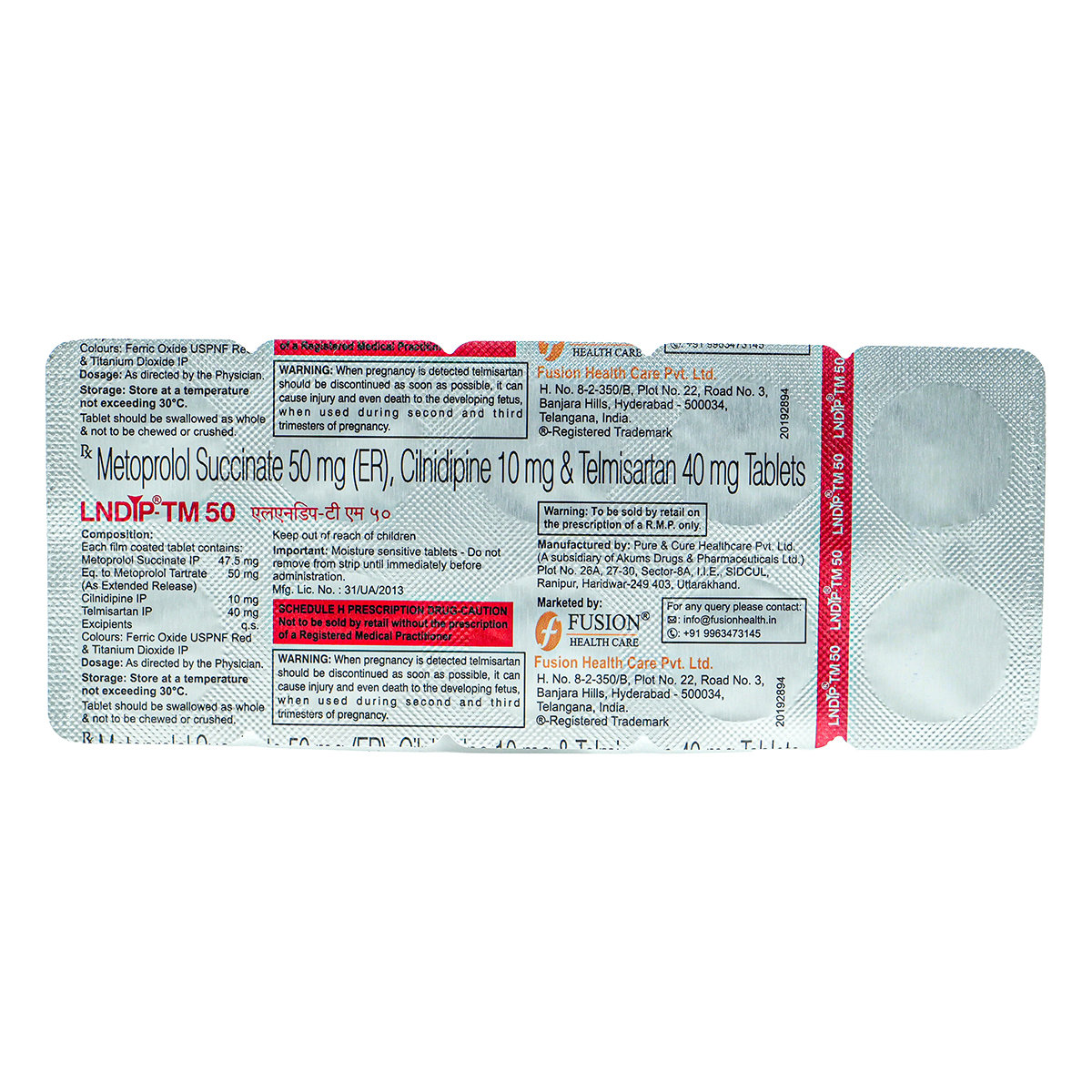 Lndip-TM 50 Tablet 10's, Pack of 10 TabletS Lndip-TM 50 Tablet 10's, Pack of 10 TabletS