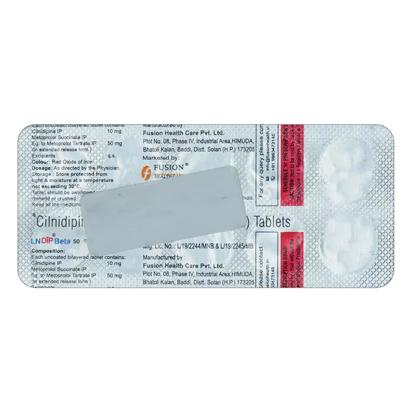 Lndip Beta Tablet 10's, Pack of 10 TabletS