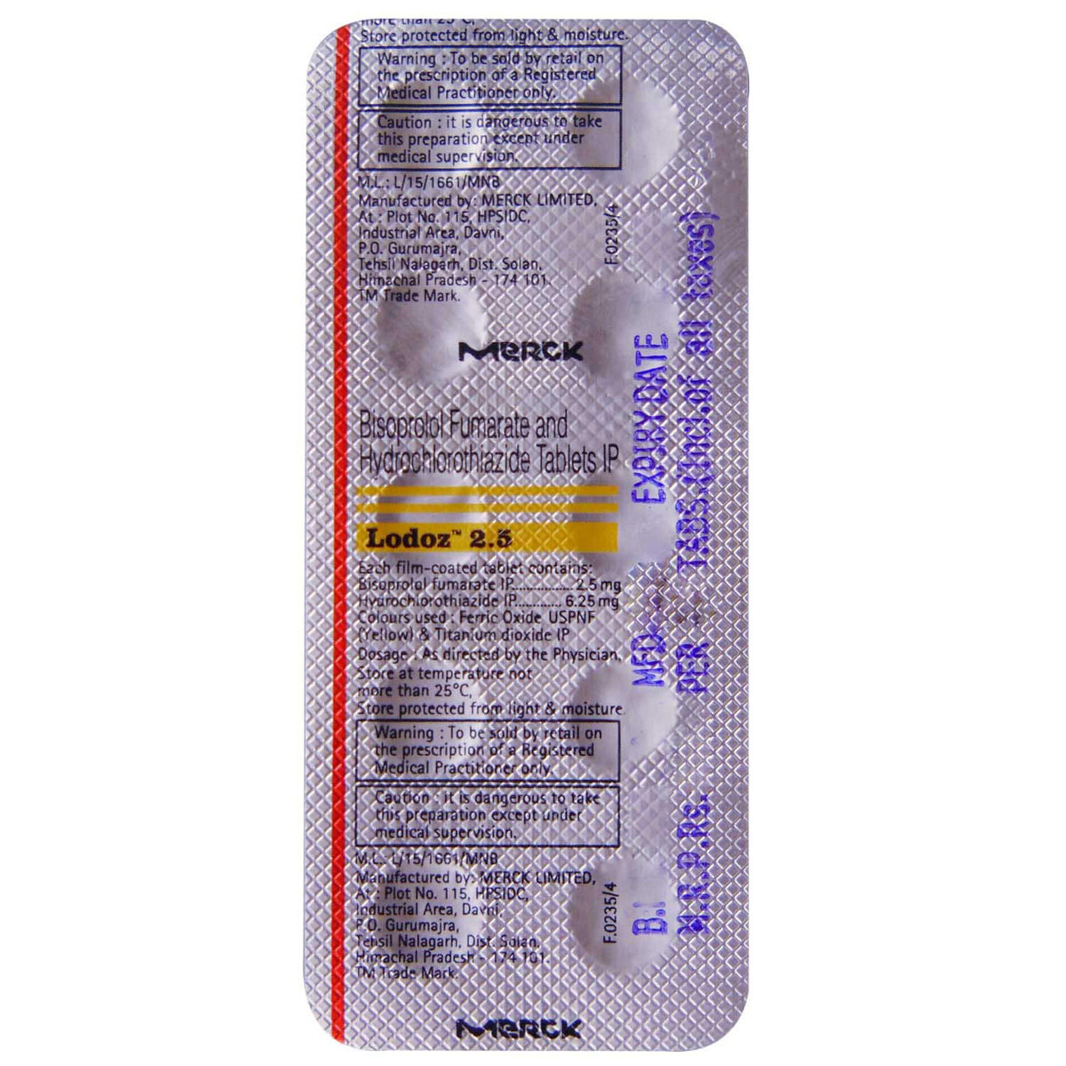 Lodoz 2.5 Tablet 10's, Pack of 10 TABLETS Lodoz 2.5 Tablet 10's, Pack of 10 TABLETS