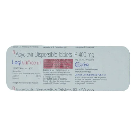 Logivir-400 DT Tablet 5's