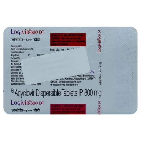 Logivir-800 mg DT Tablet 5's