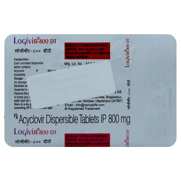 Logivir-800 mg DT Tablet 5's, Pack of 5 TABLETS