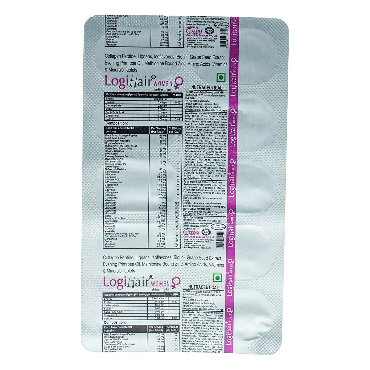 Logihair Women Tablet 10's Price, Uses, Side Effects, Composition