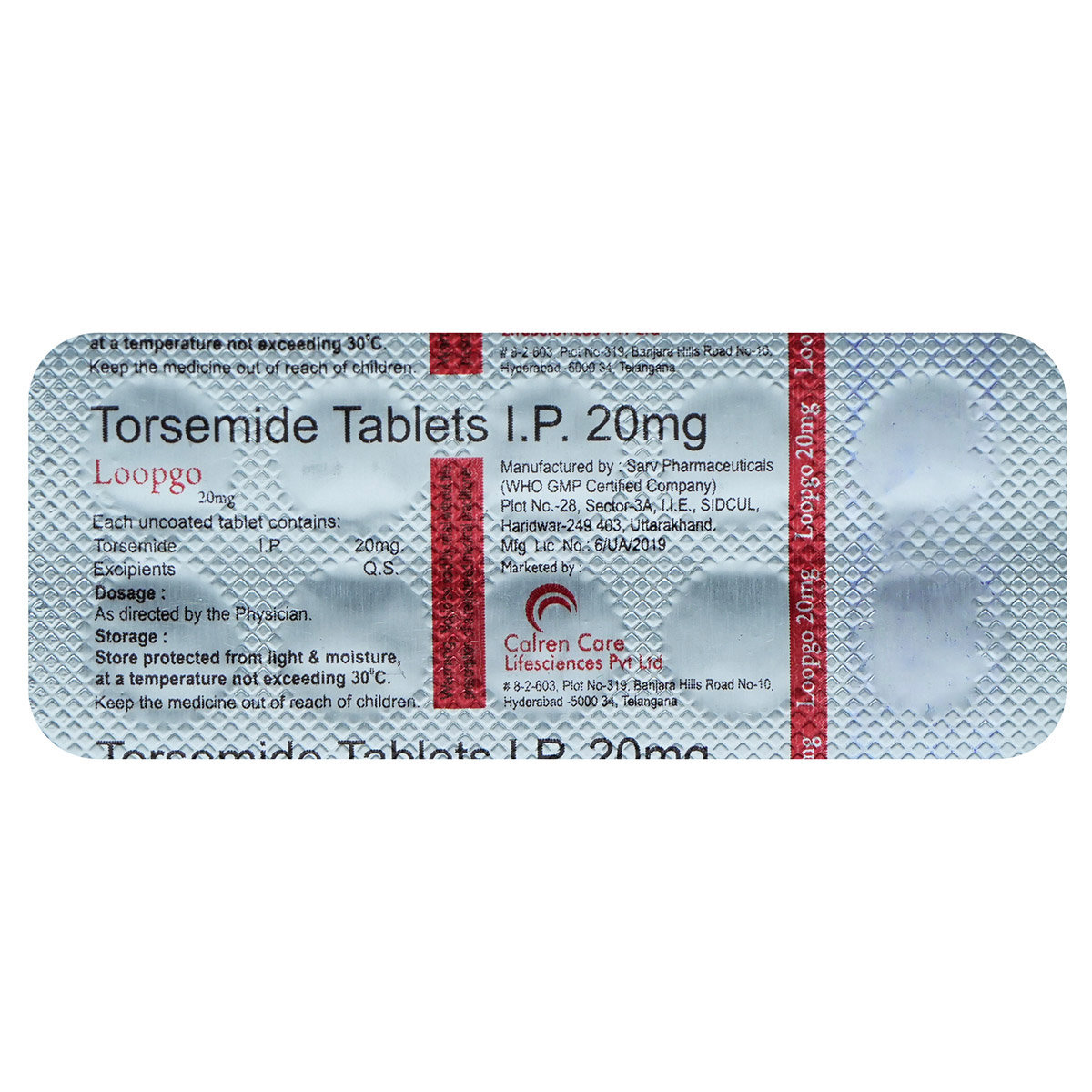 Loopgo 20 mg Tablet 10's, Pack of 10 TabletS Loopgo 20 mg Tablet 10's, Pack of 10 TabletS