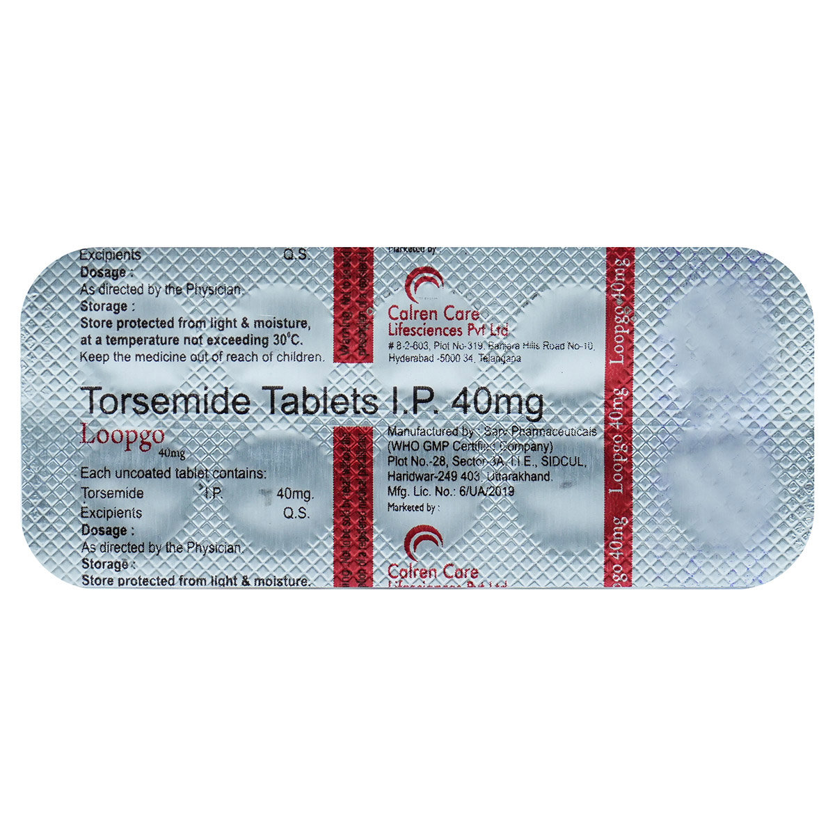 Loopgo 40 mg Tablet 10's, Pack of 10 CapsuleS Loopgo 40 mg Tablet 10's, Pack of 10 CapsuleS