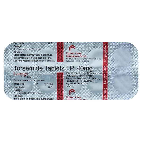 Loopgo 40 mg Tablet 10's, Pack of 10 CapsuleS