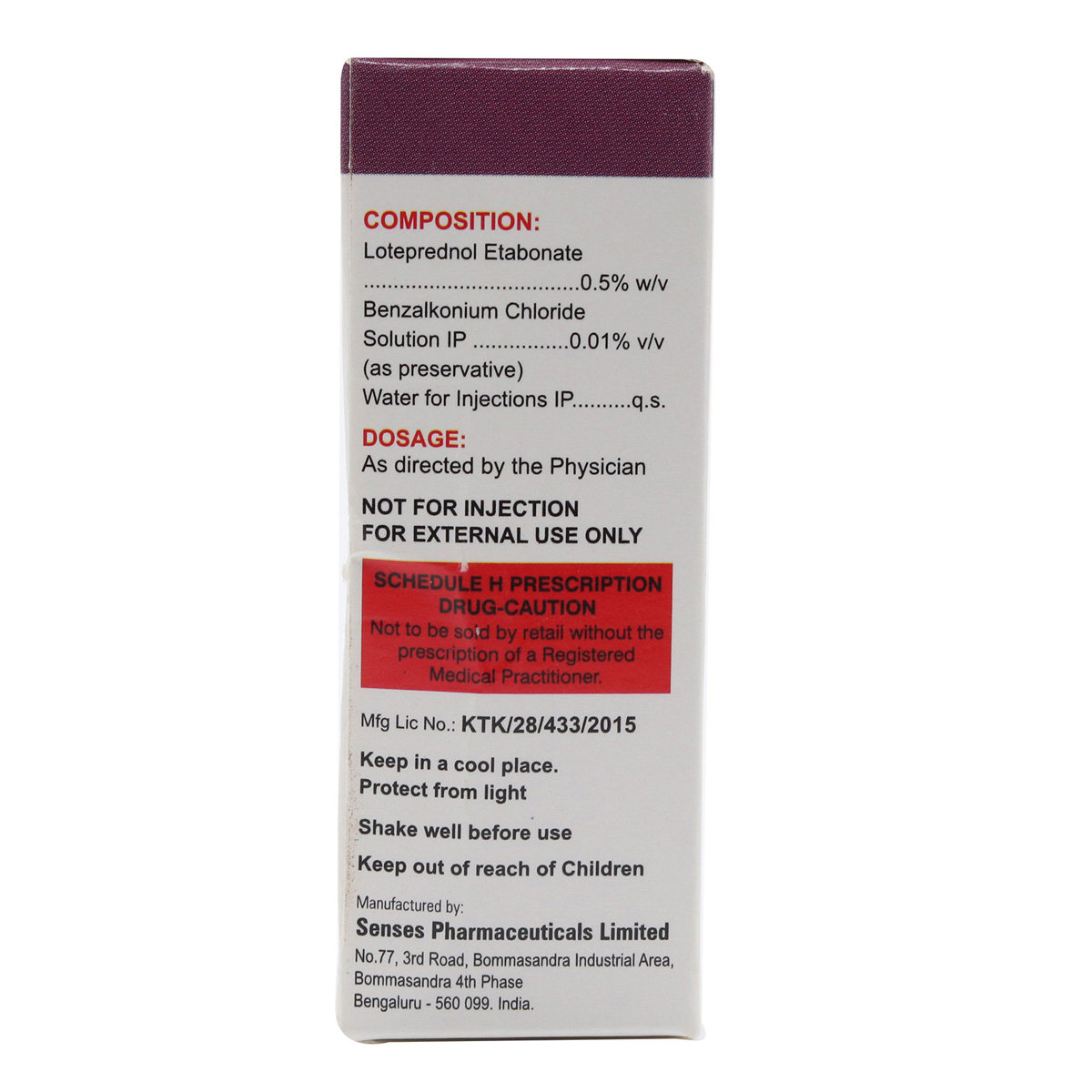 Loprednol Eye Drops 5 ml, Pack of 1 EYE DROPS Loprednol Eye Drops 5 ml, Pack of 1 EYE DROPS