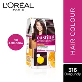 L'Oreal Paris Casting Creme Gloss Hair Color, 316 Burgundy, 87.5g+72ml, Pack of 1