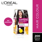 L'Oreal Paris Casting Creme Gloss Hair Color 200 Ebony Black, 1 Kit, Pack of 1