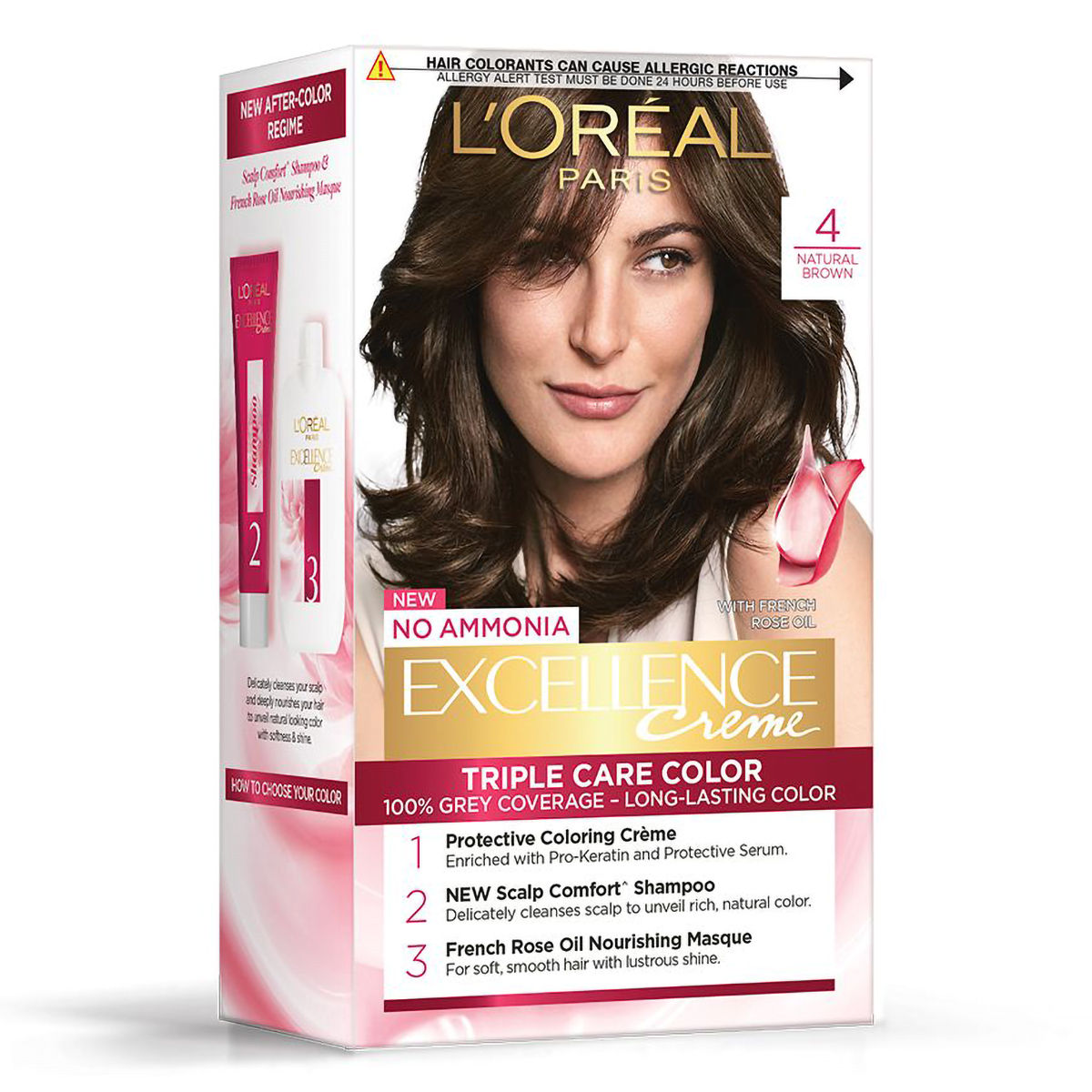 Buy L'Oreal Paris Excellence 4 Natural Brown Creme Hair Color, 1 Kit Online
