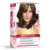 L'Oreal Paris Excellence 4 Natural Brown Creme Hair Color, 1 Kit, Pack of 1
