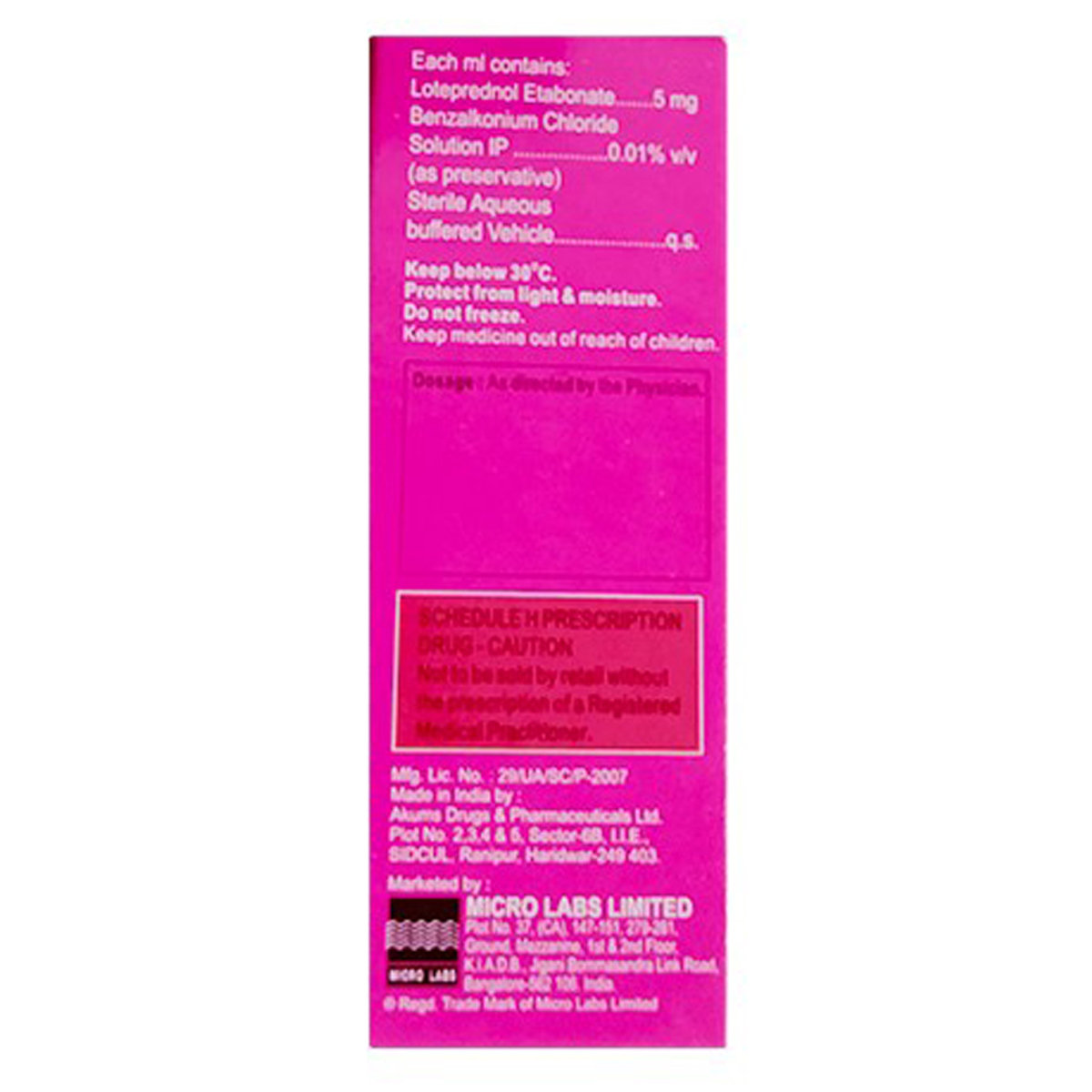 Lorinol HS 5 Eye Drops 5 ml, Pack of 1 EYE DROPS Lorinol HS 5 Eye Drops 5 ml, Pack of 1 EYE DROPS