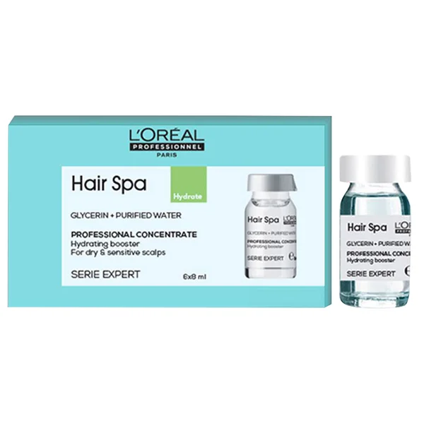 Loreal Professionnel Hair Spa Hydrating Concentrate, 48 ml (6 x 8ml)