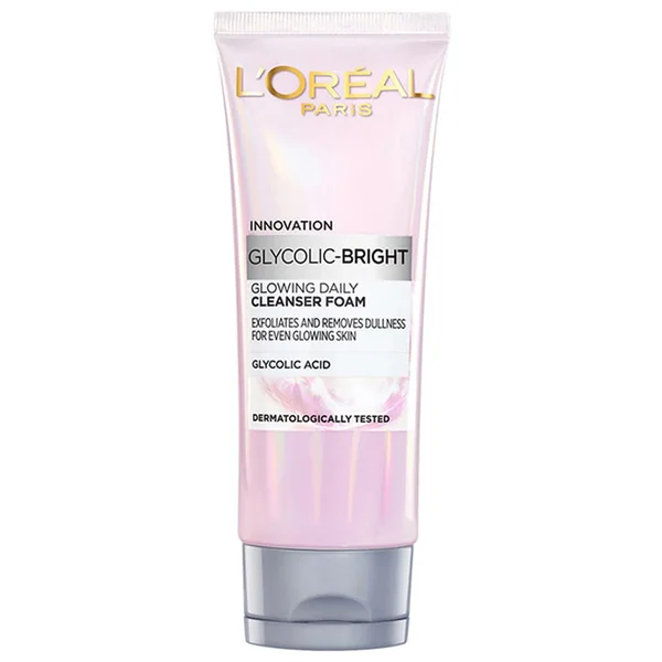 Loreal Paris Glycolic Bright Daily Foaming Face Cleanser, 100ml