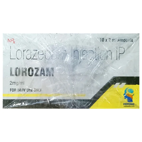 Lorozam 2 mg/ml Injection 2 ml, Pack of 1
