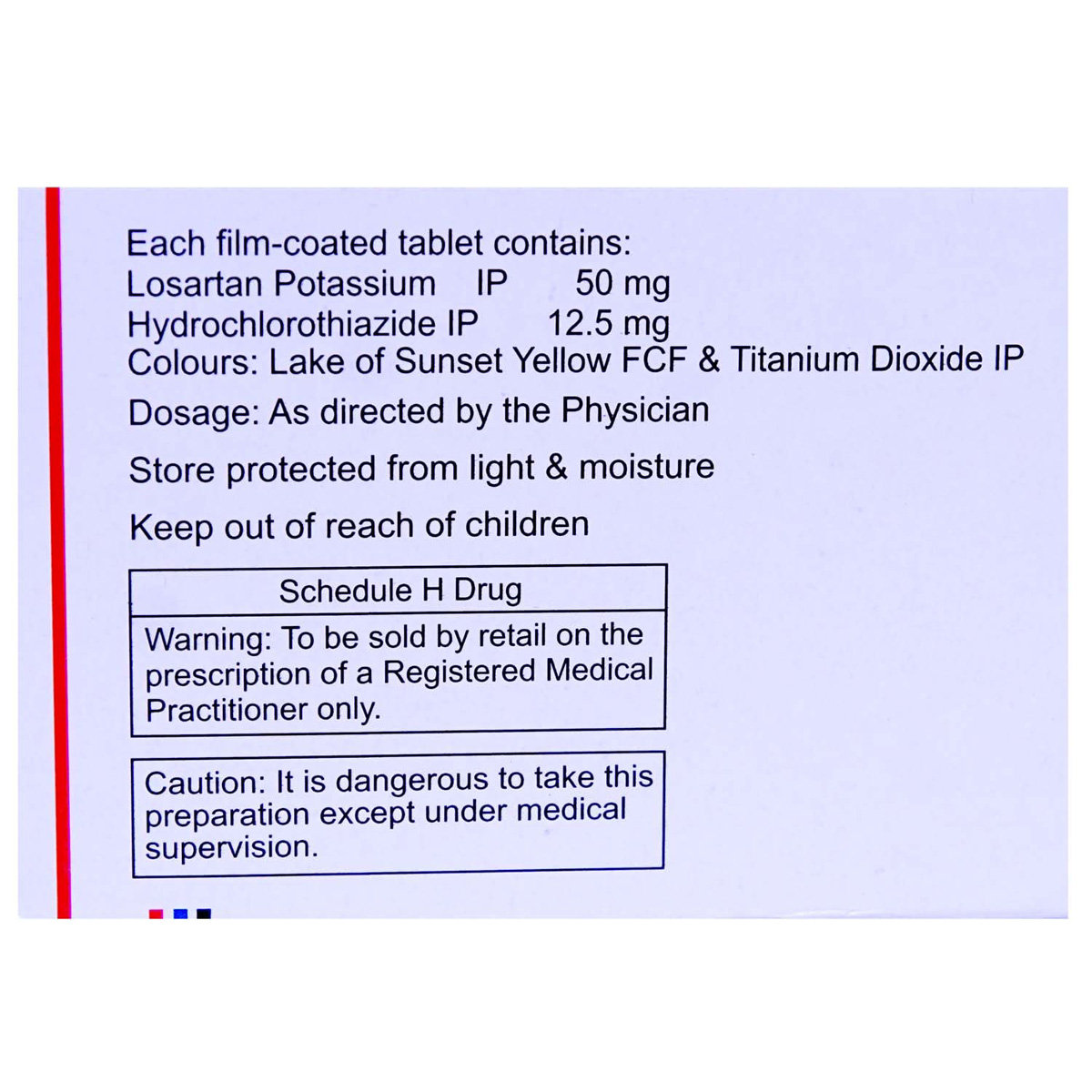 Losanorm H 50 Tablet 10's, Pack of 10 TABLETS Losanorm H 50 Tablet 10's, Pack of 10 TABLETS