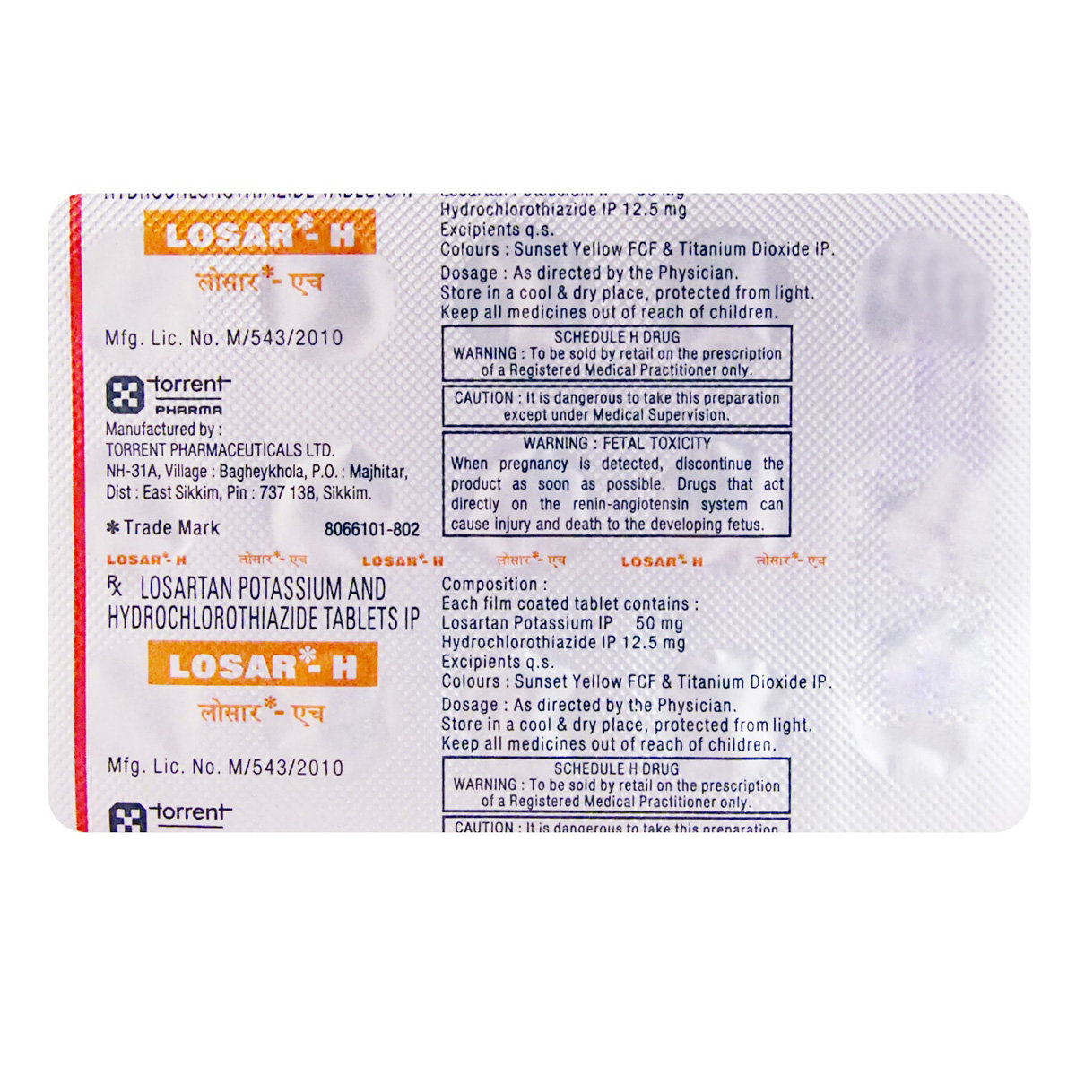 Losar-H Tablet 15's, Pack of 15 TABLETS Losar-H Tablet 15's, Pack of 15 TABLETS