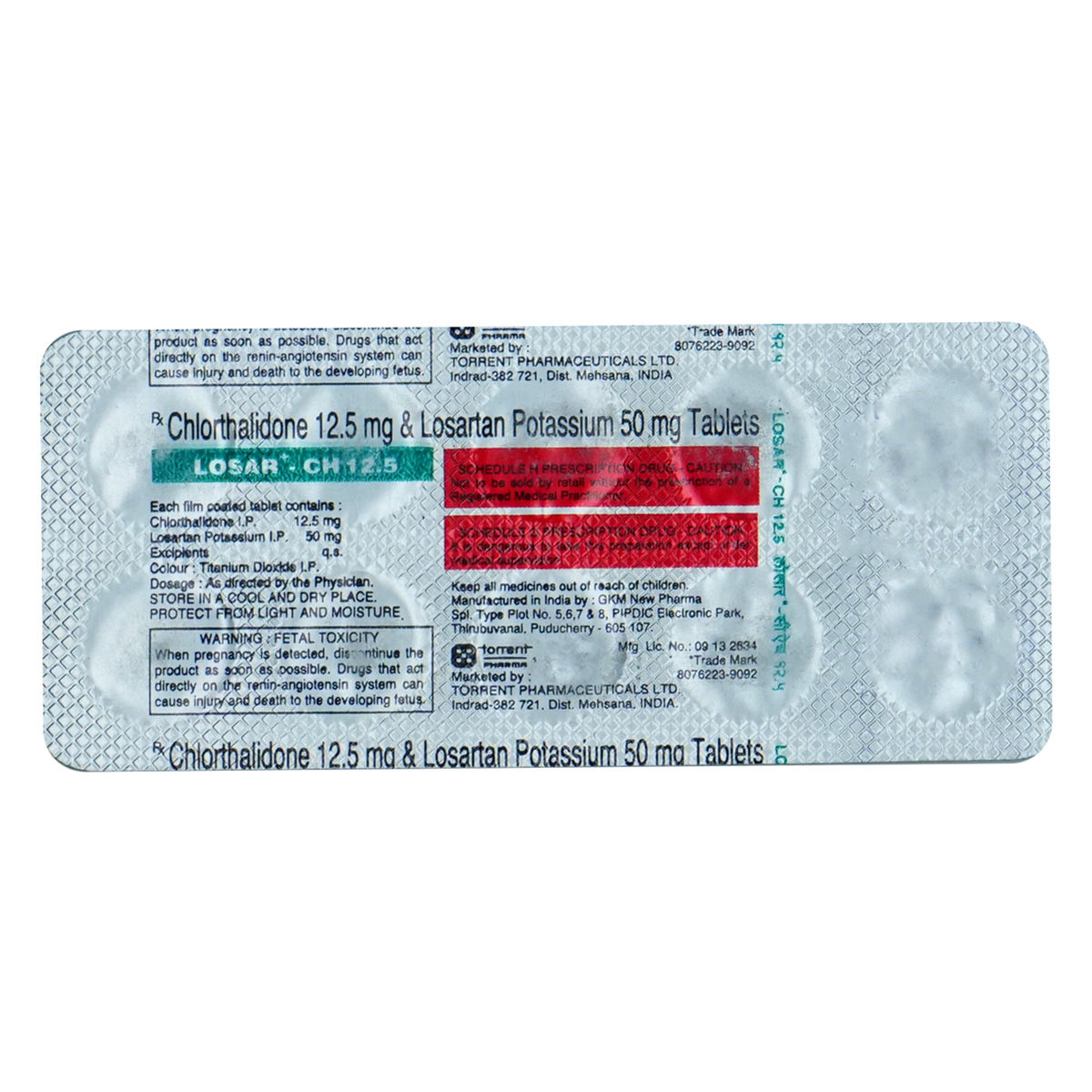 Losar-Ch 12.5/50mg Tablet 10's Losar-Ch 12.5/50mg Tablet 10's